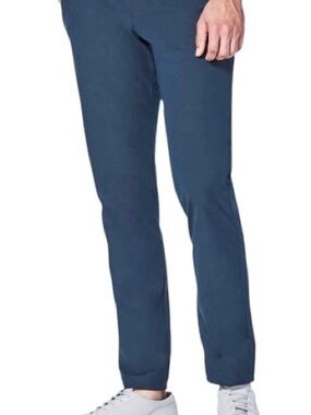 Lululemon Commission Pant Relaxed Fit Blue Warpstreme Reflective Men's Waist 38